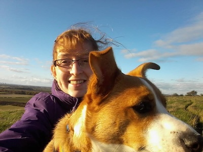 Beverley Wilson with her dog Ossie